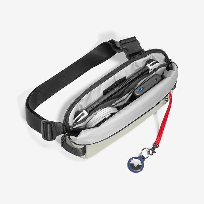 tomtoc Compact EDC Sling Bag, Minimalist Chest Shoulder Backpack Crossbody Bag for Men Women, Lightweight Carry Casual Bag