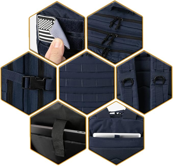 QT&QY 45L Military Tactical Backpacks Molle Army Assault Pack 3 Day Bug Out Bag Hiking Treeking Rucksack…