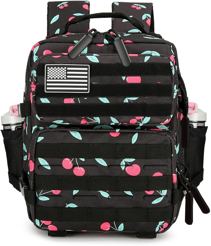 9L Mini Tactical Backpack 9L Assault Pack 9L Tactical Backpack Hiking Fitness Backpack(Cherry)