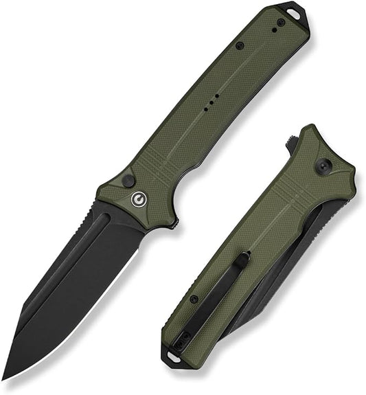 CIVIVI Neurohaptic Pocket Knife for EDC, Folding Knife with 3.74'' Nitro-V Blade G10 Handle, Reversible Clip, Gift for Men Women C23080-3