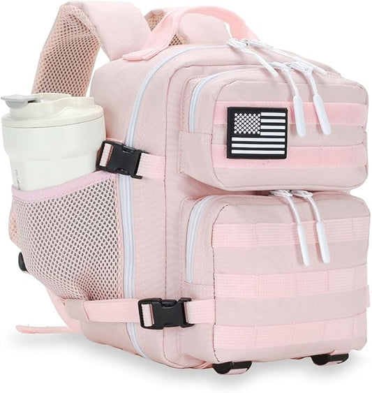 9L Mini Tactical Backpack for Men and Women, Tactical Backpack Small for Hiking, Small Tactical Bag（Pink）