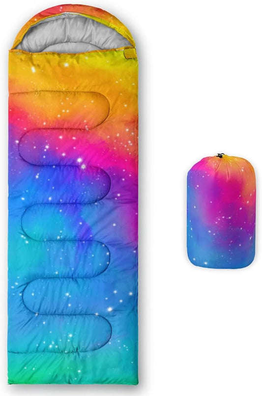 QOOMO Camping Sleeping Bags,3 Season Warm & Cool Weather,Lightweight,Waterproof Sleeping Bags for Adults & Kids,Traveling,and Outdoors,Camping Gear Equipment