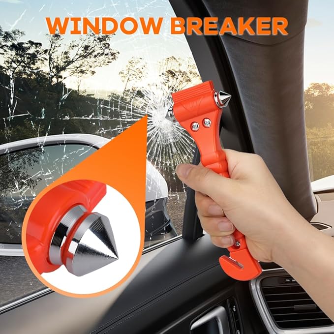 10 PCS Car Safety Hammer Emergency Escape Tool Auto Car Window Glass Hammer Breaker and Seat Belt Cutter Escape 2-in-1 for Family Rescue & Auto Emergency Escape Tools