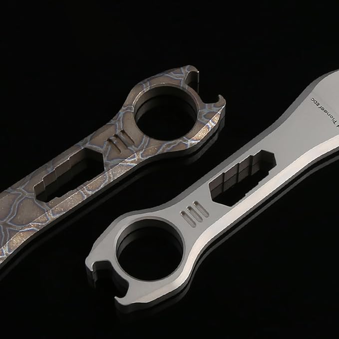 Titanium EDC Pry Bar Multi Tool Bottle Opener Nail Puller Crowbar Wrench Screwdriver Compact Size EDC Multi Tool