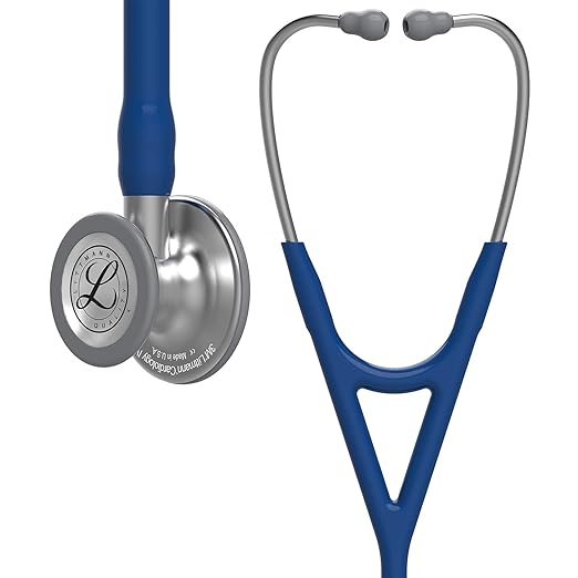 3M Littmann Cardiology IV Diagnostic Stethoscope, 6154, More Than 2X as Loud, Weighs Less, Stainless Steel Chestpiece, 27" Navy Blue Tube