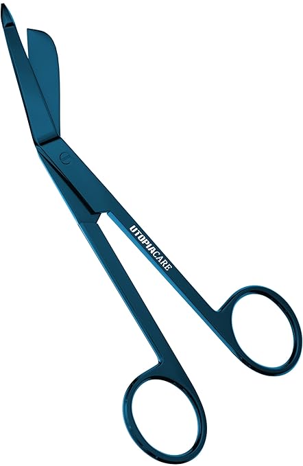 Utopia Care Bandage Scissors, 5.5 Inch Stainless Steel Shears for First Aid and Professional Use, Spectrum Blue