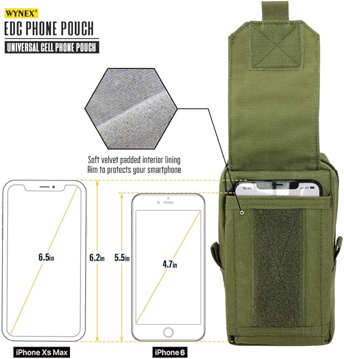 WYNEX Tactical EDC Pouch, Molle Utility Pouches Gadget Organizer Phone Holder Waist Pack Smartphone Pouch Tool Holster Pocket