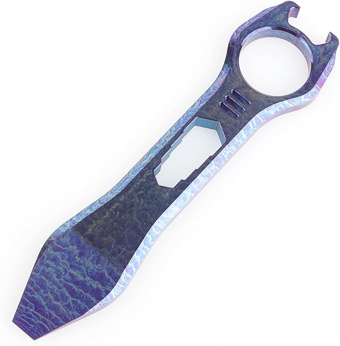Titanium EDC Pry Bar Multi Tool Bottle Opener Nail Puller Crowbar Wrench Screwdriver Compact Size EDC Multi Tool