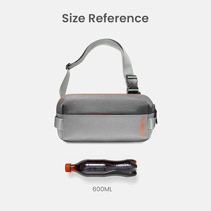 tomtoc Compact EDC Sling Bag, Minimalist Chest Shoulder Backpack Crossbody Bag for Men Women, Lightweight Carry Casual Bag