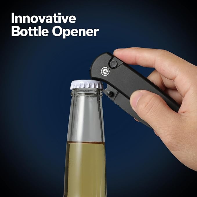 CIVIVI Pocket Folding Knife- Button Lock Knife with Thumb Stud Opener for EDC, 2.98" 14C28N Blade Aluminum Handle, Qubit Utility Knife for Men Women Gift C22030E-1