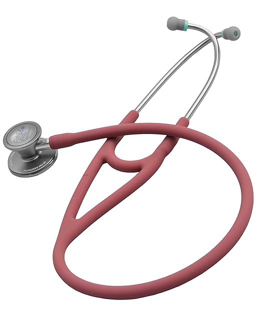 Virtuoso Dual Head Cardiology Stethoscope, Professional Quality, Long Tube, KS-751 Burgundy