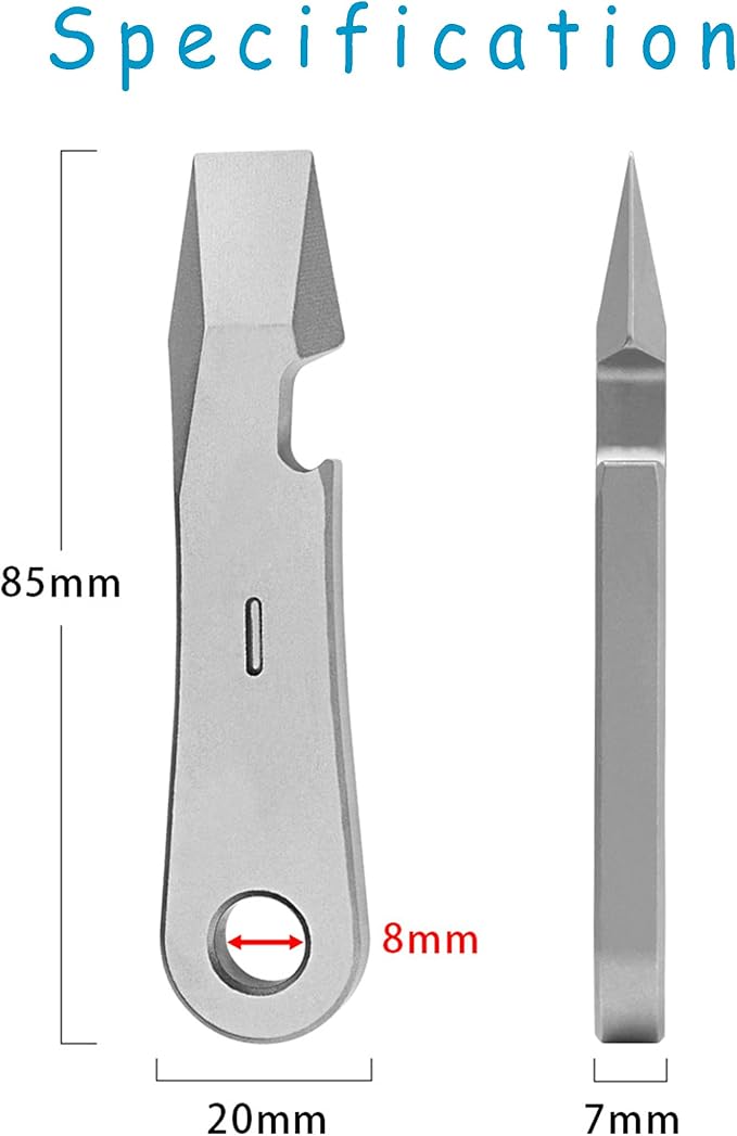 Titanium EDC Pry Bar Bottle Opener Keychain Pocket Pry Bar EDC Mini Crowbar Portable EDC Multi Tool