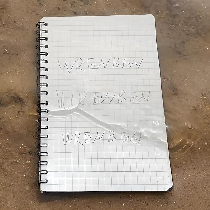 2PCS Waterproof Spiral Notebooks with Stone Paper and Hard Cover, 100 Pages Per Weatherproof Notepad A6 for Outdoor Field, Grid Pattern (4.8"x7", Orange)