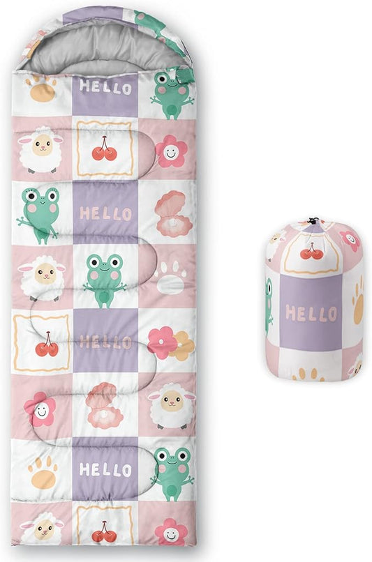 QOOMO Camping Sleeping Bags,3 Season Warm & Cool Weather,Lightweight,Waterproof Sleeping Bags for Adults & Kids,Traveling,and Outdoors,Camping Gear Equipment