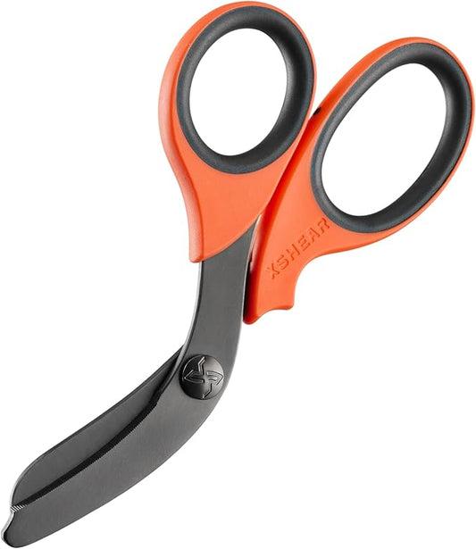 7.5” Extreme Duty Trauma Shears. Tough and Durable Medical Scissors for The Paramedic, EMT, Nurse or Any Emergency Healthcare Provider Orange/Black