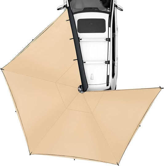 VEVOR 270 Degree Vehicle Overland Awning, Free Standing, Driver Side Waterproof Car Shelter, UV50+ Vehicle Awning for SUV Truck Van -Ultimate Sun Protection 270LTE