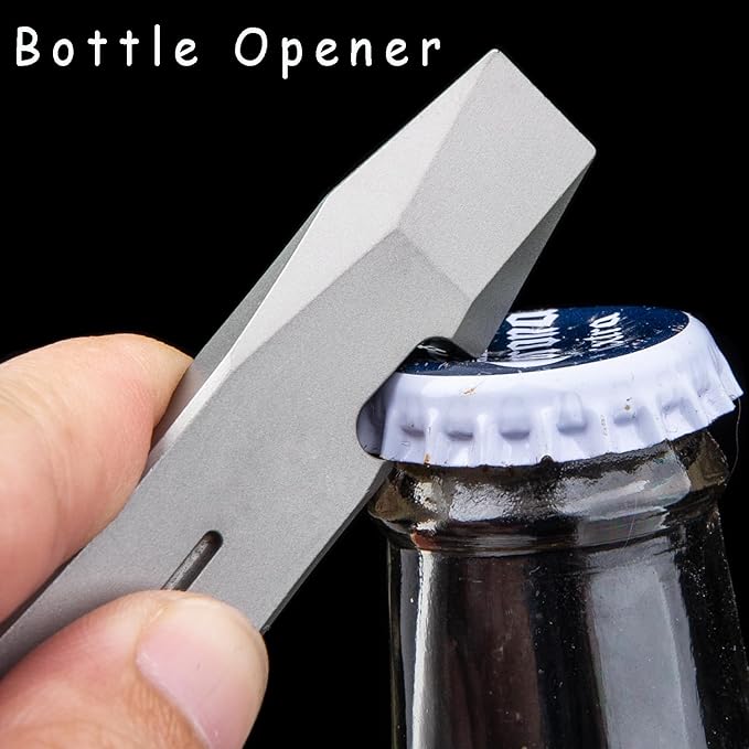 Titanium EDC Pry Bar Bottle Opener Keychain Pocket Pry Bar EDC Mini Crowbar Portable EDC Multi Tool