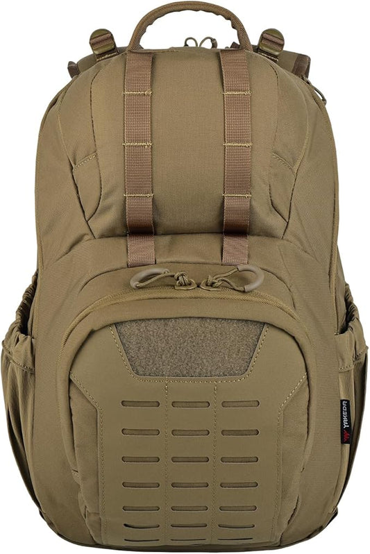 vAv YAKEDA 500D NylonTactical Military Backpack for Men,Fit 12.6-15.6 inches Laptop, Daily Bag for Hiking,hunting,running (Tan)
