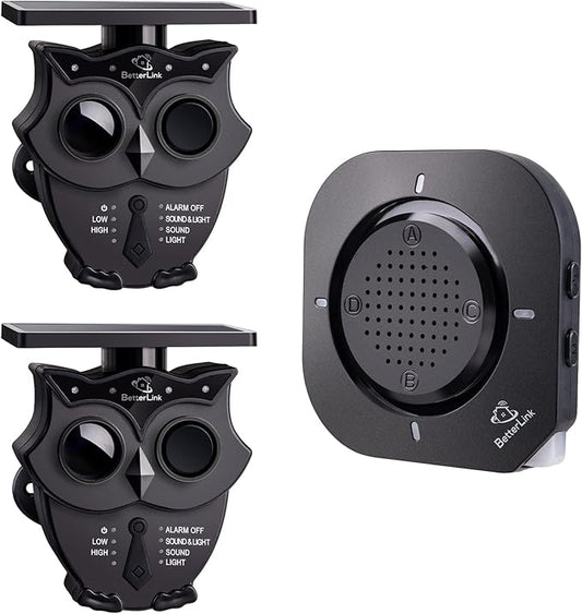 1/2 Mile Long Range Solar Wireless Driveway Alarm System IP65 Weatherproof Outdoor Motion Detectors&Sensor 120dB Siren Sound Light Security Alert System Monitor&Protect Outdoor/Indoor Property(1R2S)