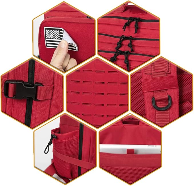 QT&QY 25L/45L Military Tactical Backpack For Men Molle Daypack 3 Day Bug Out Bag Hiking Rucksack With Bottle Holder