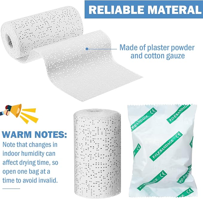 Treela Plaster Cloth Rolls Gauze Bandages Rolls Strips for Belly Casts, Scenery Molds, Mask Making, Art Projects, Body Casts, Craft Supplies(4 Inch x 59 Yard)