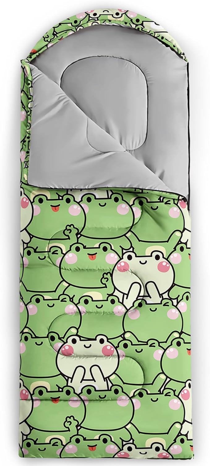 QOOMO Camping Sleeping Bags,3 Season Warm & Cool Weather,Lightweight,Waterproof Sleeping Bags for Adults & Kids,Traveling,and Outdoors,Camping Gear Equipment