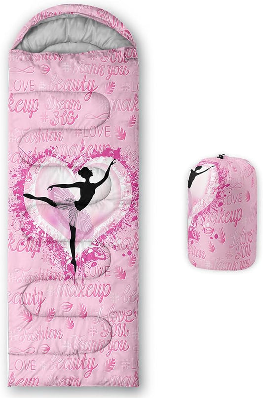 QOOMO Camping Sleeping Bags,3 Season Warm & Cool Weather,Lightweight,Waterproof Sleeping Bags for Adults & Kids,Traveling,and Outdoors,Camping Gear Equipment