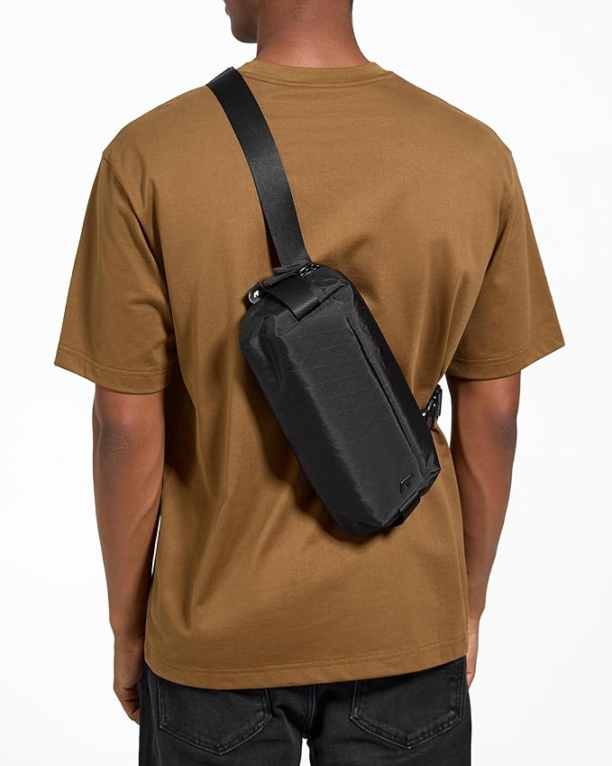 tomtoc Compact EDC Sling Bag, Minimalist Chest Shoulder Backpack Crossbody Bag for Men Women, Lightweight Carry Casual Bag