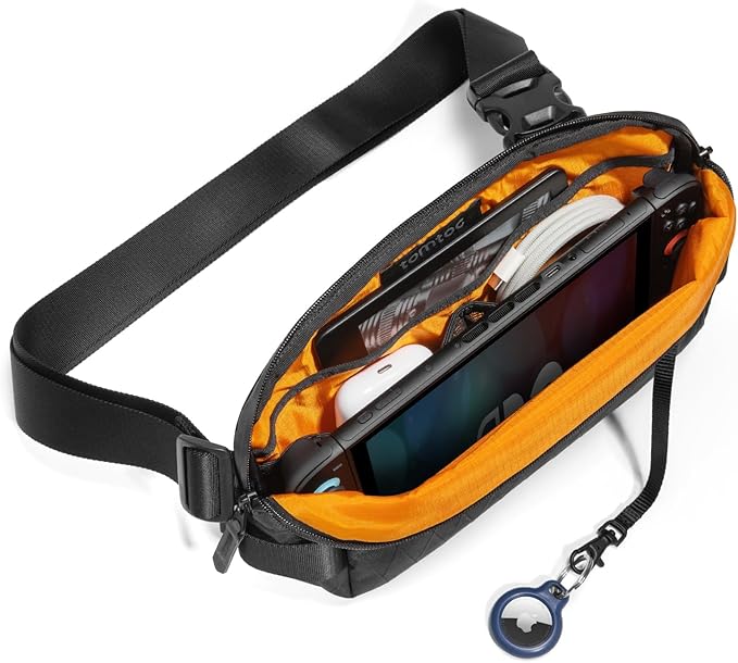 tomtoc Compact EDC Sling Bag, Minimalist Chest Shoulder Backpack Crossbody Bag for Men Women, Lightweight Carry Casual Bag