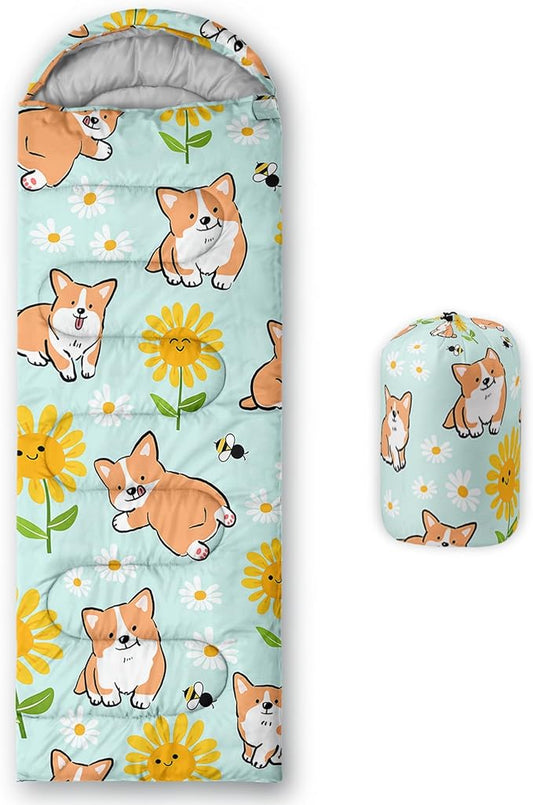 QOOMO Camping Sleeping Bags,3 Season Warm & Cool Weather,Lightweight,Waterproof Sleeping Bags for Adults & Kids,Traveling,and Outdoors,Camping Gear Equipment