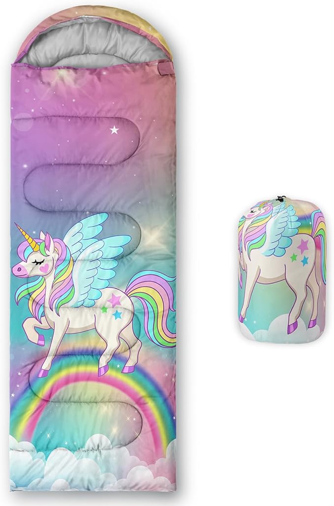 QOOMO Camping Sleeping Bags,3 Season Warm & Cool Weather,Lightweight,Waterproof Sleeping Bags for Adults & Kids,Traveling,and Outdoors,Camping Gear Equipment