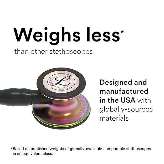 3M Littmann Cardiology IV Diagnostic Stethoscope, 6179, More Than 2X as Loud, Weighs Less, Stainless Steel Champagne-Finish Chestpiece, 27" Black Tube, Smoke Stem, and Headset