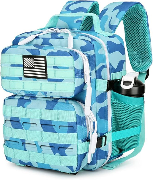 9L Mini Tactical Backpack 9L Assault Pack 9L Tactical Backpack Hiking Fitness Backpack (Blue cp)