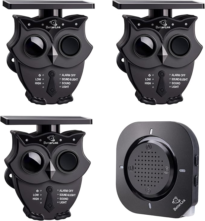 1/2 Mile Long Range Solar Wireless Driveway Alarm System IP65 Weatherproof Outdoor Motion Detectors&Sensor 120dB Siren Sound Light Security Alert System Monitor&Protect Outdoor/Indoor Property(1R3S)