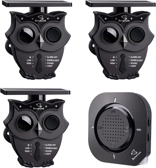 1/2 Mile Long Range Solar Wireless Driveway Alarm System IP65 Weatherproof Outdoor Motion Detectors&Sensor 120dB Siren Sound Light Security Alert System Monitor&Protect Outdoor/Indoor Property(1R3S)