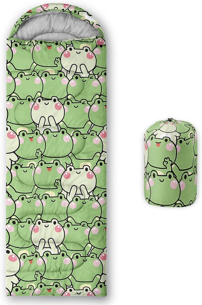 QOOMO Camping Sleeping Bags,3 Season Warm & Cool Weather,Lightweight,Waterproof Sleeping Bags for Adults & Kids,Traveling,and Outdoors,Camping Gear Equipment