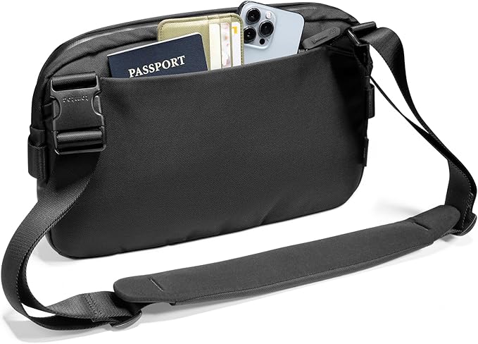 tomtoc Compact EDC Sling Bag, Minimalist Chest Shoulder Backpack Crossbody Bag for Men Women, Lightweight Carry Casual Bag