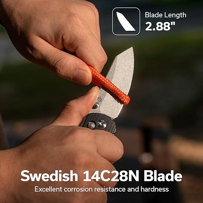 CIVIVI Yonder Folding Pocket Knife for EDC, Crossbar Lock Knife with 2.88" 14C28N Blade G10 Handle, Lightweight Knife Gifts for Men Women Camping Hiking, Designed by Zac Whitmore C23073-1