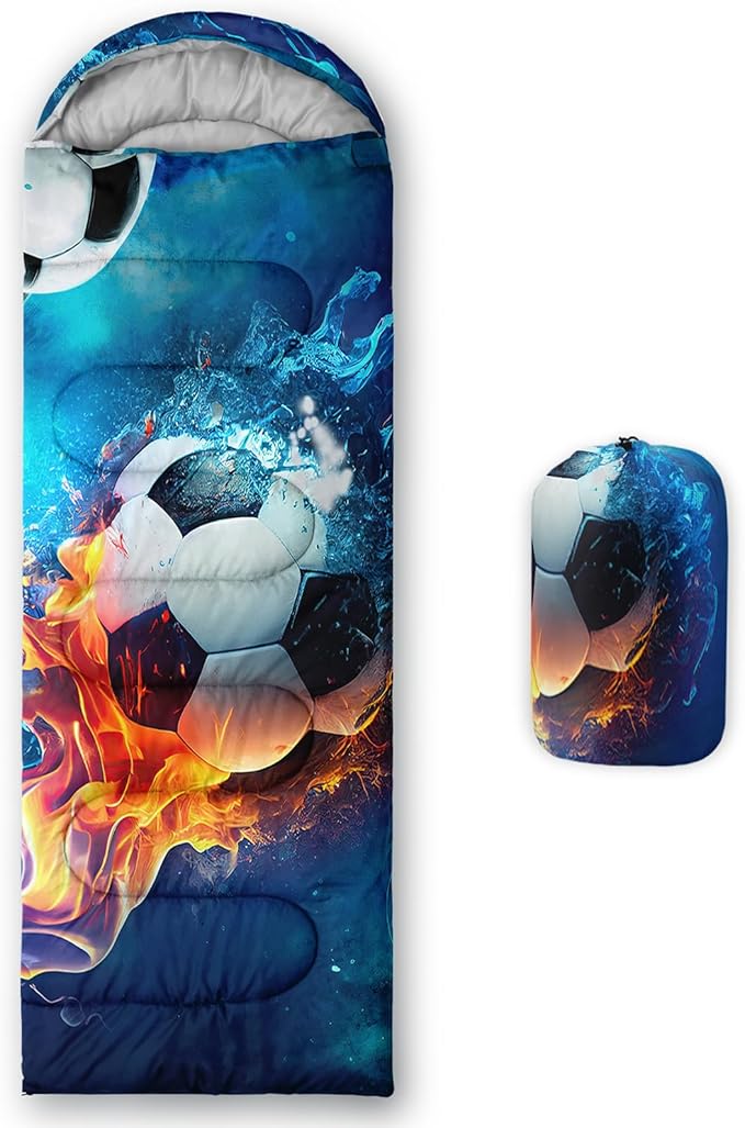 QOOMO Camping Sleeping Bags,3 Season Warm & Cool Weather,Lightweight,Waterproof Sleeping Bags for Adults & Kids,Traveling,and Outdoors,Camping Gear Equipment