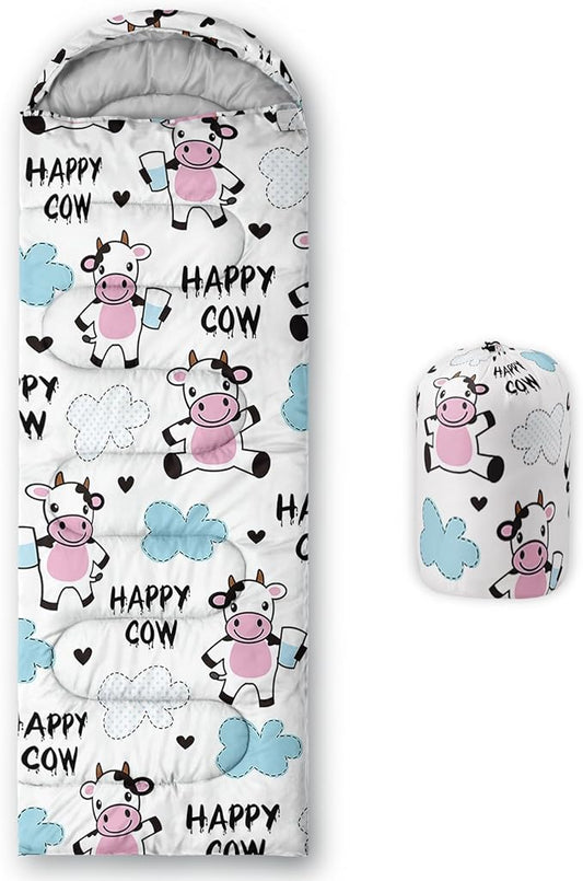 QOOMO Camping Sleeping Bags,3 Season Warm & Cool Weather,Lightweight,Waterproof Sleeping Bags for Adults & Kids,Traveling,and Outdoors,Camping Gear Equipment