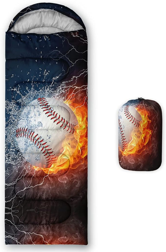 QOOMO Camping Sleeping Bags,3 Season Warm & Cool Weather,Lightweight,Waterproof Sleeping Bags for Adults & Kids,Traveling,and Outdoors,Camping Gear Equipment