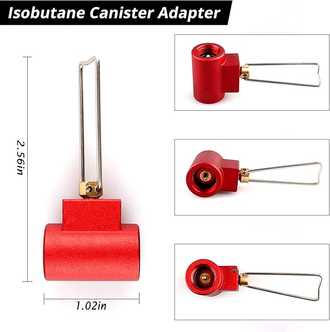 Camping Stove Burners Gas Refill Adapters EN417 Lindal Valve Canister Shifter Backpacking Stove Refill Adapter Valve Kit for Propane/Isobutane/Butane Gas Tank 3 PCS