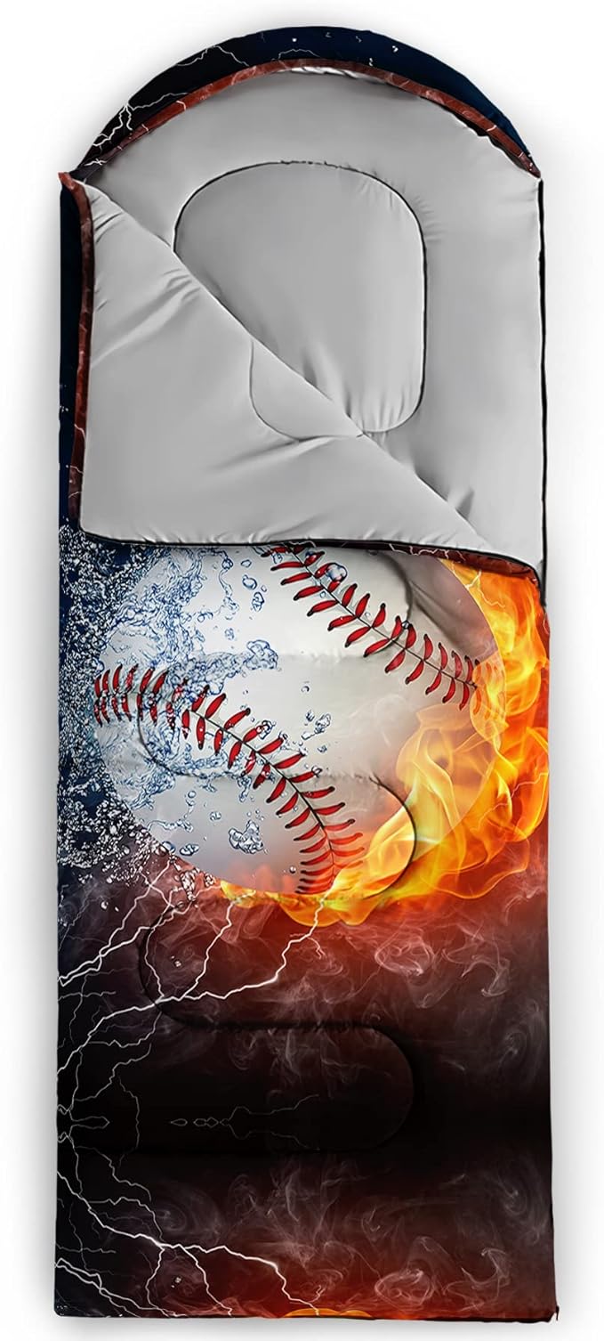 QOOMO Camping Sleeping Bags,3 Season Warm & Cool Weather,Lightweight,Waterproof Sleeping Bags for Adults & Kids,Traveling,and Outdoors,Camping Gear Equipment