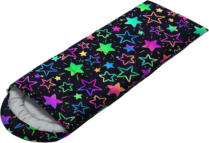 QOOMO Camping Sleeping Bags,3 Season Warm & Cool Weather,Lightweight,Waterproof Sleeping Bags for Adults & Kids,Traveling,and Outdoors,Camping Gear Equipment