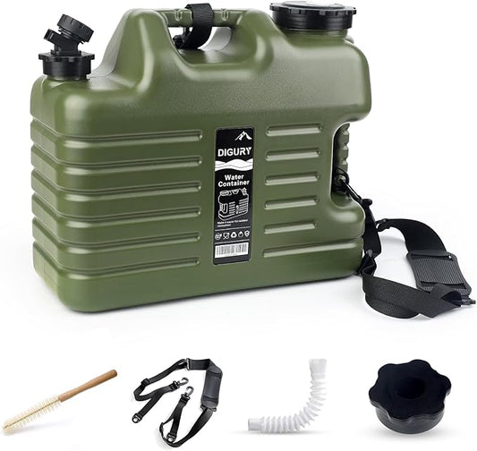 5 Gallon Water Jug, Camping Water Container BPA Free Water Storage with Spigot No Leakage Portable Emergency Water Tank for Outdoor Hiking Camping Picnic Supplies
