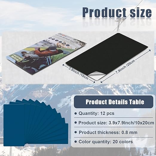 Cahomo 7.9x3.9 inch 12 PCS Nylon Repair Patch Nylon Repair Tape Self Adhesive Fabric Tapes Outdoor Camping Gear Fabric kit for Tent, Umbrella, Down Jackets, Sleeping Bag, Knapsack（Red）