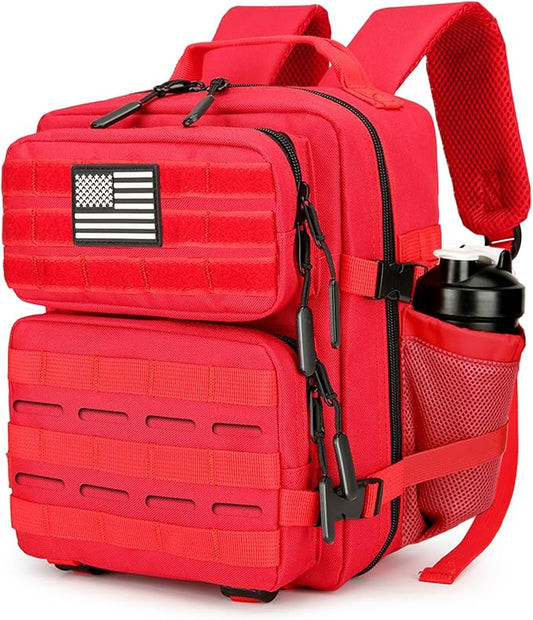 9L Tactical Assault Backpack Gym Pack Hiking Travel Camping Backpack（Red）
