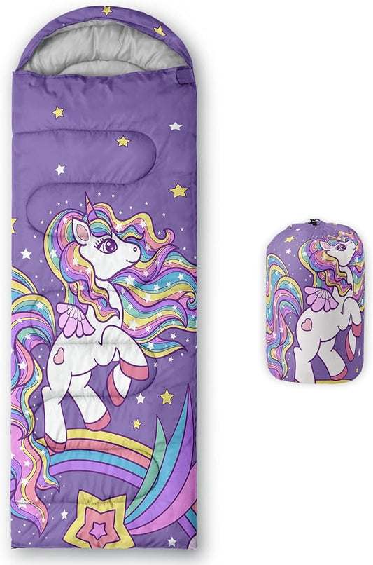 QOOMO Camping Sleeping Bags,3 Season Warm & Cool Weather,Lightweight,Waterproof Sleeping Bags for Adults & Kids,Traveling,and Outdoors,Camping Gear Equipment