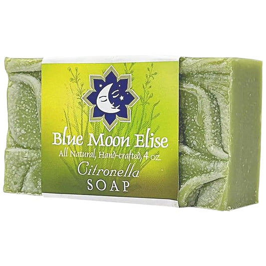 All Natural Citronella Soap Bars, Scented with Premium Citronella Essential Oils, Handmade in the USA, Moisturizing and Therapeutic for Face/Body, For Sensitive Skin, For Men and Women