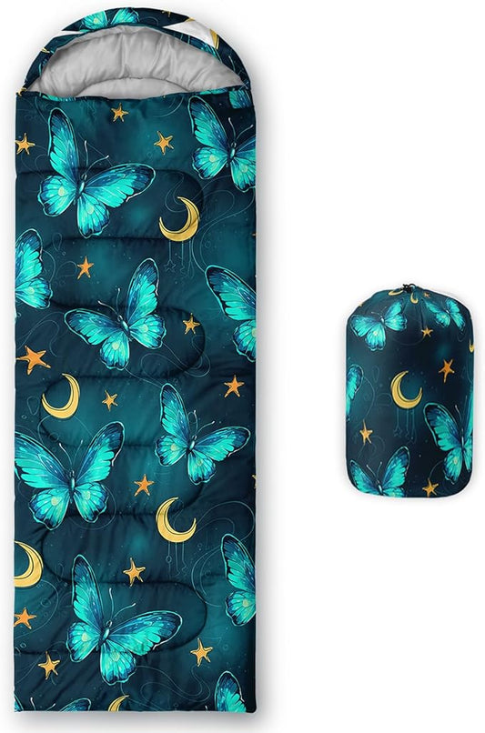 QOOMO Camping Sleeping Bags,3 Season Warm & Cool Weather,Lightweight,Waterproof Sleeping Bags for Adults & Kids,Traveling,and Outdoors,Camping Gear Equipment